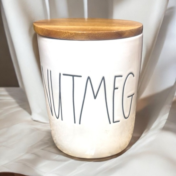 Rae Dunn Nutmeg Cellar Canister Wood Lid 2018 - Picture 13 of 17
